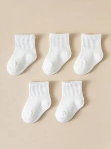 5 Pairs Of Baby Unisex Cute Socks Toddler Stretch Socks