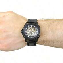 Fossil Fossil Men's Mechanical Watch Features An Automatic Mechanical Stainless Steel Case And Stainless Steel Strap, With Pointer Display. It Is Suitable For Daily And Sports Occasions ME3080