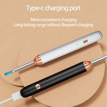 Tinsol 130mAh 长效智能可视耳镜清洁器，带摄像头，1296P 耳内窥镜，USB-C 可充电内窥镜耳垢清除工具，耳塞摄像头，医疗保健