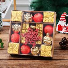 Palline decorative natalizie, set di palline da appendere all'albero di Natale, decorazioni per l'albero di Natale, ornamento decorativo da appendere per la decorazione delle feste natalizie - Dorato - Visualizzare 1