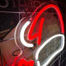 Christmas Decoration Neon Light Santa Hat Shaped Illuminated Sign, Indoor Atmosphere Light