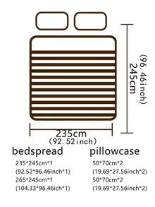 1 Floral Jacquard Quilted Bedspread Set, 1 Bedspread & 2 Pillow Shams, Luxury European Style