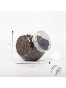 1/3/5/10pcs 350ml Transparent Plastic Candy Jar With Lid, Wide Mouth Storage Container For Kitchen Counter, Suitable For Storing Candies, Jelly Beans, Cookies And Snacks