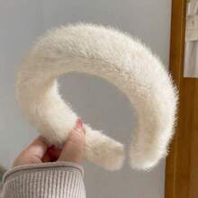 Maillard Plush Headband, High-End Autumn/Winter Hairband, Face Washing Pressure Relief Wide Plush Headband For Women, Top Head Wrap, Hair Band, Hair Hoop, Autumn, Hair Accessories, Winter Fall Autumn Accessories Head Accessories - Multicolor - View 13