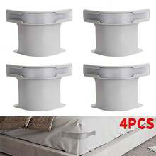 NetHong 4Pcs Bed Sheet Fixing Clip Invisible Bed Cover Fastener Quilt Sheet Straps Holder Clip Non-Slip Fixing Device Bedsheet Clips - Grey - View 3