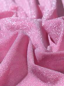 1 pieza de tela no tejida con brillo metálico dorado y plateado con estampado de cielo estrellado, material súper brillante para vestidos de novia y manualidades de ropa