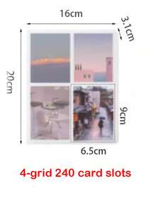 1pc 3-Inch Clear Plastic Photo Album With 84/120/240 Card Slots - Portable Wedding Album For Celebrity Cards, Movie Tickets, Durable Keepsake For Home Decor, Wedding Photo Albums, Celebrity Card Holder, Decorative Label Holder, Transparent Cover - Clear - View 15