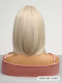 14英寸可爱金色波波头假发，适合女性，耐热合成纤维材质，是角色扮演、派对、四季皆宜的理想之选 - 限时音乐节 - 金色 - 查看 7