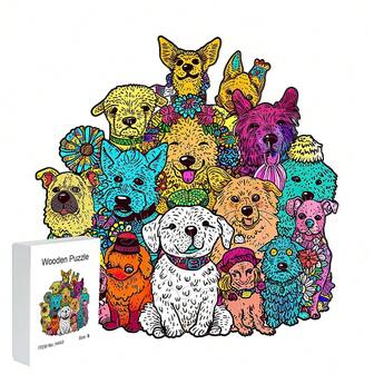 Christmas Gift Box Wooden Puzzle Animal Family Puzzle Birthday Gift Home Decoration Personalized Unique Gift Family Interactive High Difficulty Game