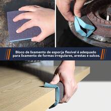 Conjunto de 120 discos de lixa de 3 polegadas (incluindo almofadas) com orelhas traseiras e lixadeira de esponja para retificadoras, ferramentas rotativas com haste