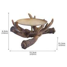 Faux Antler Pillar Candle Holder Stand Art Candlestick Holders, Rustic Antler Candle Holders For Home Decor Xmas Halloween Decorationsch 6x2.5inch - màu nâu - Xem 3