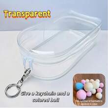 1pc Transparent Doll Storage Bag, PVC Dust-Proof Display Box, Portable Doll Carrying Bag & Backpack Charm, Large Capacity Plush Doll Storage Bag (Doll Not Included) - Multicolor - View 8