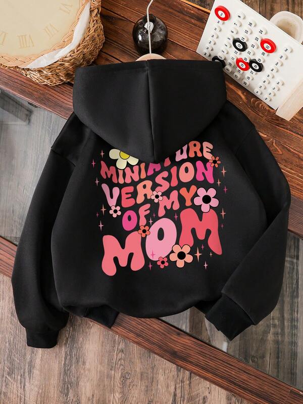 Toddler Letter Pattern Warm Hoodie