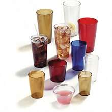 Carlisle FoodService Products 521213 Stackable ShatterResistant Plastic Tumbler 12 Oz. Amber