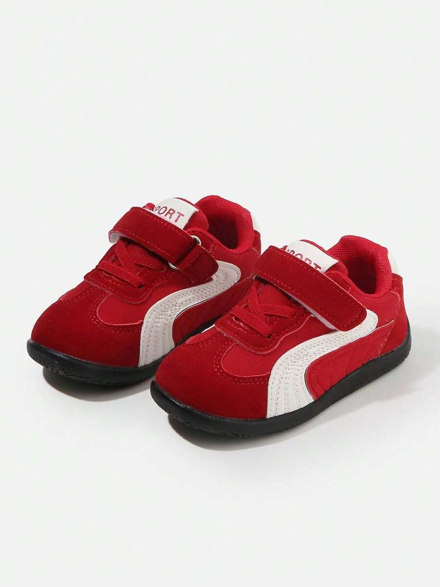 1 Pair Children's Spring/Autumn New Korean Fashion PU Soft Sole Non-Slip Unisex Outdoor Casual Sports Shoes