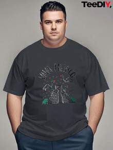 Camiseta de Talla Grande para Hombre del Día de la Independencia Mexicana - Camiseta Vintage Beige con Gráfico "VIVA MÉXICO" y Banderas de Chile, Ligera y Transpirable para Fiestas de Cinco de Mayo o el Día de la Independencia - Lavable a Máquina, TALLA GRANDE - Negro - Ver 1