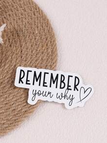 1PC Remember Your Why Motivational Sticker – Inspirational Vinyl Decal | Uplifting Positive Quote For Laptops, Water Bottles & Journals - Multicolor - View 12