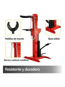 Compresor De Resortes Vertical Hidraulico 3t Taller Mecánico - Rojo - Ver 4