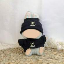 Clothes Only] 1st, 2nd, 3rd Generation Clothes Replacement For Labubu Ceramic Figurine, Bear T-Shirt, Straw Hat - Both - View 3