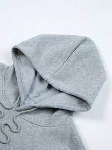 Vient avec des trucs cool ! sweat-shirt à capuche pour hommes avec imprimé texte style démon, indispensable pour l'automne et l'hiver - Noir - Voir 10