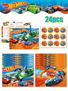 Hot Wheels Birthday Party Invitation Card Envelope, Car-Themed Birthday Party Invitation Set, Christmas, Halloween And Thanksgiving Party Invitation Envelopes. - Multicolor - View 9