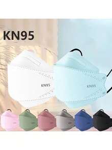 30pcs New High-Quality 4-Ply Protective Adult KN95 Face Mask, Disposable 3D Individual Packaging, Convenient For Outdoor Travel