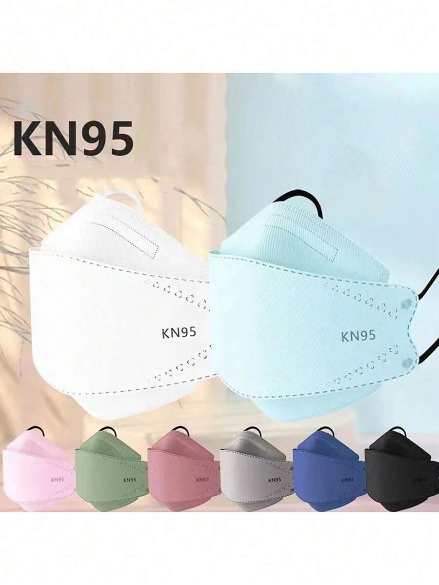 30pcs New High-Quality 4-Ply Protective Adult KN95 Face Mask, Disposable 3D Individual Packaging, Convenient For Outdoor Travel