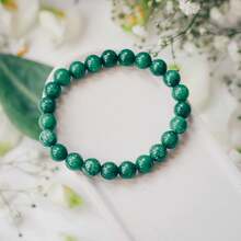 Vibe Green Jade Bracelet - Healing Wealth Bracelet - Jade Beaded Bracelet Women Men - Bring Good Luck Prosperity And Emotional Balance - Adjustable Size - 財富 - 查看 11