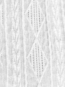 New European & American Cross-Border V-Neck Loose Short Sleeve T-Shirt, Jacquard Solid Color Tops For Women, Spring/Summer - White - View 3