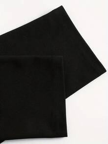 New Solid Color Spring, Summer And Autumn One-Shoulder High Collar Long Sleeve Top Casual Black - Black - View 6