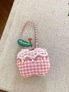 1 pieza Bolsa de almacenamiento acolchada para secador de pelo con estampado de cuadros/flores, con bolsillos interiores diseñados para sostener rizadores y otras herramientas para el cabello, gran capacidad, set organizador de viaje - Multicolor - Ver 13