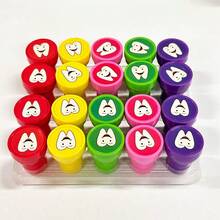 1/5/10/20/30 piezas Juego de sellos divertidos con dientes, sellos de recompensa, sellos creativos, sellos de incentivo para el aula, regalos para maestros - Multicolor - Ver 9