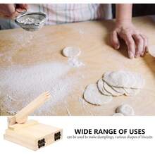 Presse à tortillas en bois, presse à boulettes, presse à pâte en bois, machine à tortillas traditionnelle, machine à tortillas de maïs robuste - Couleur du bois - Voir 3