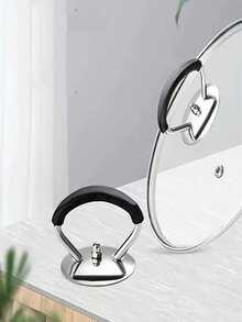 Tampa de panela de aço inoxidável com alça, 1 peça, 2 peças e 3 peças, adequada para tampas de panelas elétricas, assadeiras, frigideiras - resistente a altas temperaturas, acessórios de cozinha anti-escaldantes, acessórios para ferramentas - Multicolorido - Ver 5