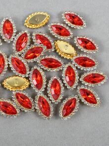 50 piezas/paquete, 11*20mm Flores de Girasol de Rhinestones, Flores de Rhinestones de Doble Capa, Rhinestones Multicolor para Ropa DIY, Vestido de Novia, Zapatos, Bolsos