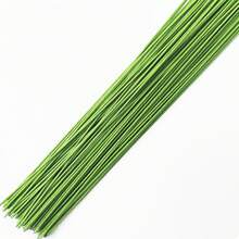 50 件散装白色切割桨状铁丝，15.75 英寸茎，绿色花店铁丝茎，适用于插花、花店用品、珠宝、礼品、工艺品、花环制作、花环、植物花园领带、花束包装，适合婚礼、生日、新年庆祝、万圣节和圣诞节的装饰。 - 白色 - 查看 18