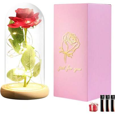 Rosa Eterna,  Con 3 BateríAs AAA, Aniversario De Bodas, DíA De La Madre, San ValentíN, RomáNtico Regalo Para Mamá, Novia O Esposa