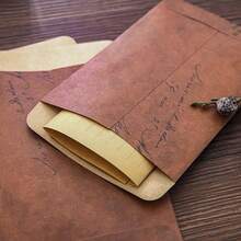 20pcs Thick Red Kraft Paper Envelopes, Vintage Romantic Handwritten Premium Birthday/Graduation Envelopes