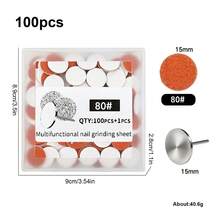 1 Box Metal Nail Drill Replacement Sanding Discs, Foot File Sanding Discs Compatible With Electric Foot Callus Remover - Multicolor - View 20