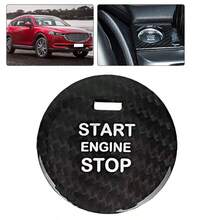 - Pegatina para botn de encendido, modificacin de coche, fibra de carbono, cubierta para negro - inicial - Ver 2
