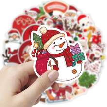 50pcs Merry Christmas Stickers For Decorating Holiday Gifts And Festive Atmosphere With Mini Exquisite Patterns, Suitable For Photo Albums, Diaries, Cups, Laptops, Mobile Phones, Scrapbooks