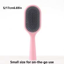 Mini Air Cushion Comb, Pink Heart-Shaped Fashion Handheld Soft Hair Brush, Tangle-Free Styling, Cutting Tool - Pink 1 - View 3