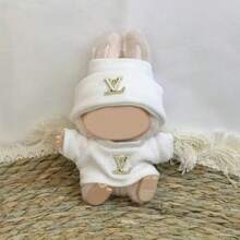 Clothes Only] 1st, 2nd, 3rd Generation Clothes Replacement For Labubu Ceramic Figurine, Bear T-Shirt, Straw Hat - Both - View 4