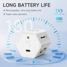 SULVGO Ticktime 番茄时钟效率计时立方体，六边形翻页时钟，支持暂停和恢复，静音和可调节声音提醒，适用于工作、办公室、多动症、学习、任务管理，可自定义 1/5/10/30/60 分钟倒计时 - 白色 - 白色 - 查看 4