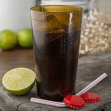 Carlisle FoodService Products 521213 Stackable ShatterResistant Plastic Tumbler 12 Oz. Amber