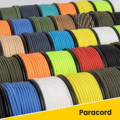 Paracord 550 4mm 7-Strand Cores Type III Polyester Rope Parachute Cord For Outdoor, Camping, DIY Crafts