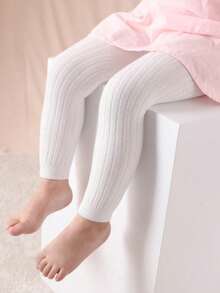 1/3/5 Pieces Of Solid Tights Cable Knit Leggings Stockings Pantyhose For Infant Toddler Baby Girls, Soft Warm Stockings Newborn Pants, Baby Essentials Daily Autumn Winter Thick Tights, Halloween Christmas Xmas Gift