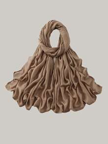 1条高品质女士纯色莫代尔头巾,优质宽边双缝包边,轻盈透气舒适面料,适合日常佩戴,也可搭配长袍穿着。 - 彩色 - 查看 24