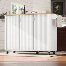 Storage Islands & Carts - White + MDF - View 4