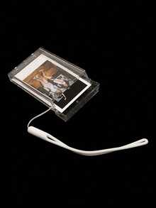 1个迷你3英寸照片收纳盒，闪光迷你照片收纳盒，带手提绳，适用于拍立得相机照片（透明闪光） - 创意旅行收纳照片盒，迷你照片收纳，时尚设计 - 彩色 - 查看 10